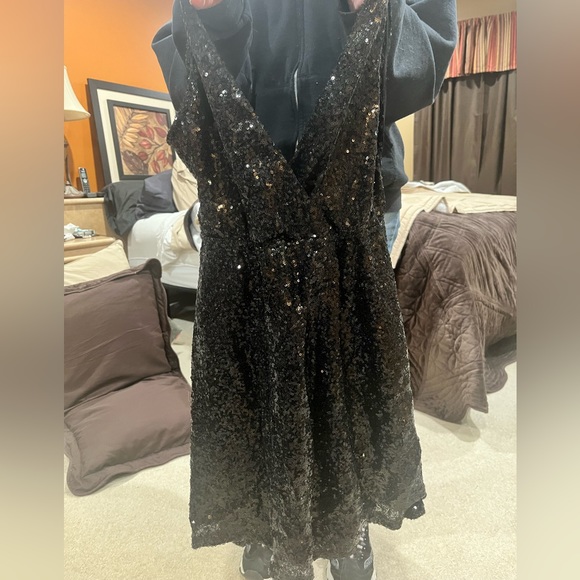 Black Sparkle Cocktail Mini Sleeveless